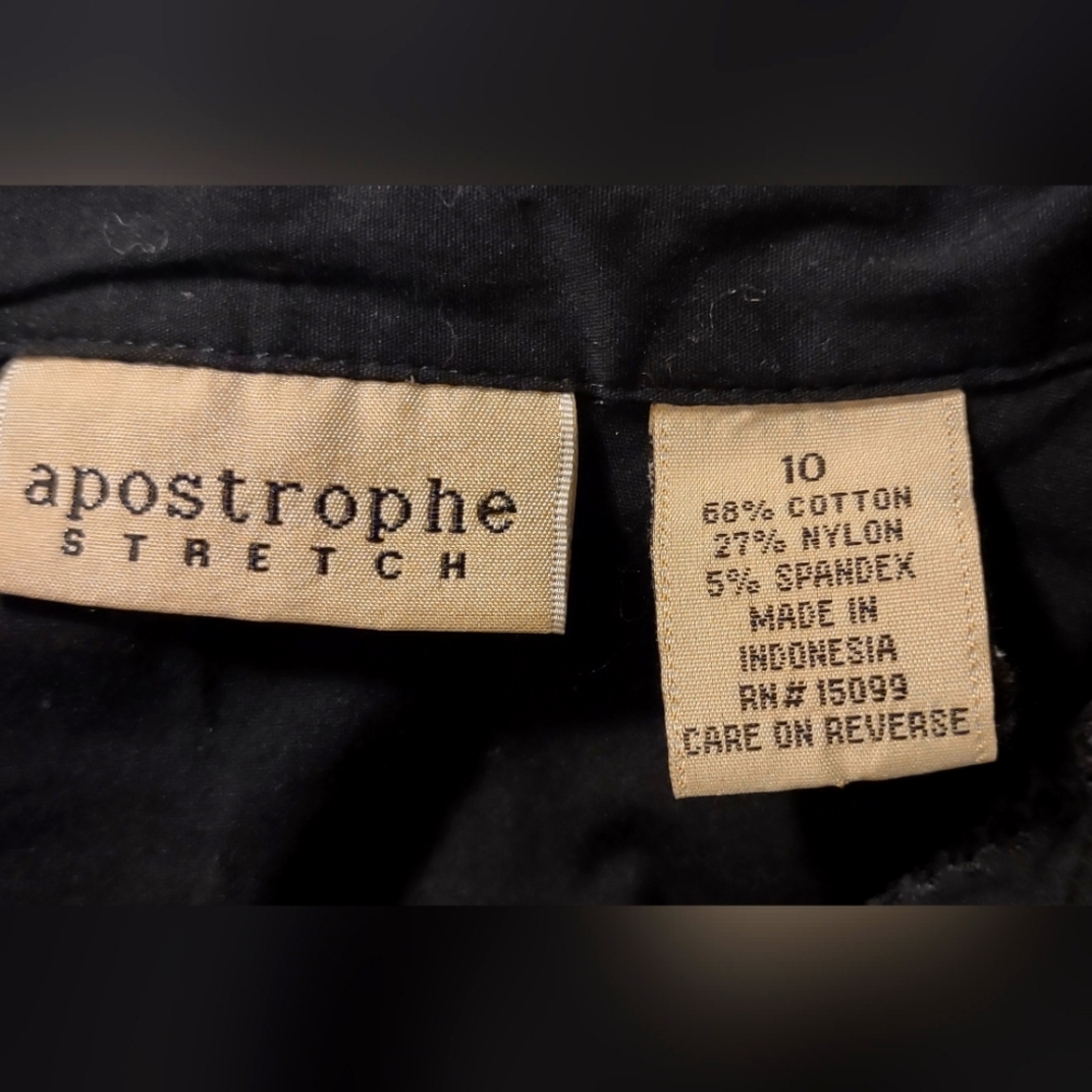 Apostrophe Stretch Button Down Long Sleeve Top, S… - image 7